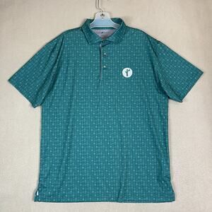 Horn Legend Polo Shirt Mens M Green‎ Bamboo Charcoal Luxury Golf Performance